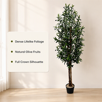 Arbre d'olivier artificiel sur mesure de 60 pouces en pot, plante décorative pour hall d'entrée, centre commercial, décoration intérieure, vente en gros