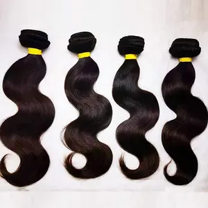 Brazilian human hair bundle wholesale hair wefts Raw Virgin body wave natural 20 inches hair extensions double drawn weft