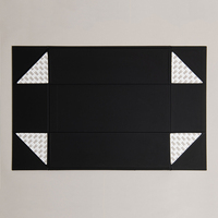 Emballage en carton rigide gris de luxe avec logo personnalisé, panier-cadeau en papier noir avec fermeture magnétique