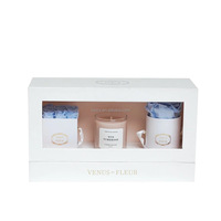 Coffret de roses conservées au choix parfait pour la Saint-Valentin Bougie parfumée en cire de soja
