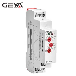 GEYA GRV8-02 Однофазное реле напряжения, регулируемое реле контроля защиты от перенапряжения со светодиодным дисплеем