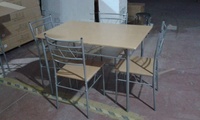 5 pièces de style européen et moderne, ensemble de table et chaise, meubles en matériel MDF
