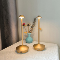 Lampe de table LED rechargeable sans fil Zafferano Pina Pro, 4 températures de couleur, lampe de chevet en aluminium oxydé