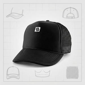 Casquette Trucker Noire à 4 Panneaux Effet Usé avec Logo Personnalisé, Dos en Maille, Unisexe, Style Hip-Hop, Respirante, Imperméable et Réglable pour l'Extérieur - Product Image 5