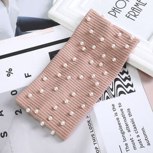 Nouveau fileté coton ongles perle croix bande de cheveux couleur unie lavage visage pression cheveux bandeaux sport groupé cheveux coiffures - Product Image 5