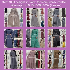 1926# <b>Abaya</b> 2022 New Design 10 Colors Fancy Shinny Silk Arab Turkish Dubai EID Islamic Front Open Cardigan Kimono - Product Image 6