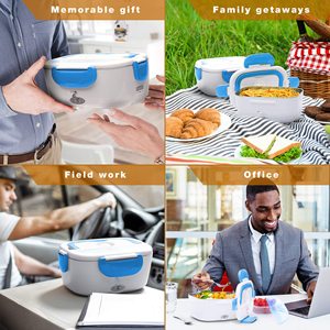 Fiambrera eléctrica de acero inoxidable para el hogar 2 en 1 con bolsa de transporte Calentador de alimentos portátil para uso seguro en la cocina - Product Image 5