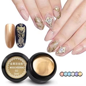 8ML métallique tirant fil peinture Gel <span class=keywords><strong>vernis</strong></span> à ongles 3D gaufrage point à ligne soie araignée miroir dessin Gel <span class=keywords><strong>vernis</strong></span> en gros - Product Image 1
