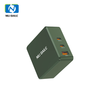 Cargador Rápido GaN NIUBAILE de 100W, QC3.0/PD3.1/FCP, Salida de 5V/3A, 2 Puertos Tipo-C, 1 Puerto USB, Protección OCP, Certificado CE, Ecológico
