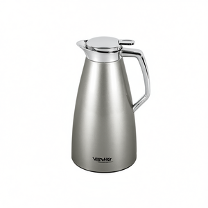 Emsa Plaza Quick Tip 1L Silver Insulated Jug <b>Beverage</b> <b>Serving</b> <b>Set</b> - Product Image 2