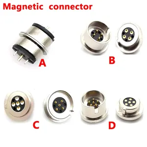 4Pin 5Pin 6Pin10A konektor magnetik pengisi daya DC konektor pin pegas penyedot magnet arus tinggi