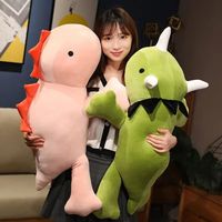 Peluche Dinosaure lestée en coton PP Velboa ultra doux, personnalisée, lavable, jouet anti-stress pour garçons, filles et enfants