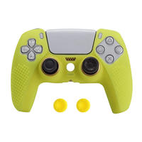 Coque en silicone antidérapante pour manette PS5, protection de la coque, résistante à la transpiration, revêtement en caoutchouc souple pour accessoires de manette