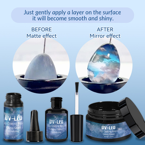 Résine <span class=keywords><strong>de</strong></span> trempage transparente effet verre TIMESRUI, à séchage rapide, liquide haute brillance pour plâtre, gypse, terrazzo et artisanat en résine - Product Image 3