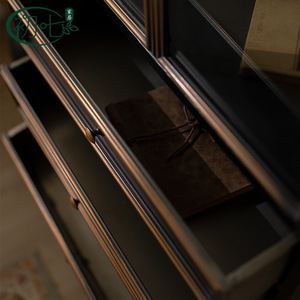 American Style <b>Glass</b> Cabinet A2777 Wine Storage Display Case Living Room <b>Sideboard</b> <b>With</b> Drawers And Shelf - Product Image 4