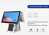 Моноблок POS-система на Windows с алюминиевым корпусом, 15,6 дюйма, высокое разрешение 1366*768