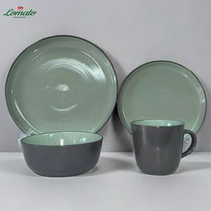 Vaisselle en Céramique Fait Main de Style <span class=keywords><strong>Japonais</strong></span> Rétro, Glaçure Colorée Créative, Ensemble Complet Bols à Salade, <span class=keywords><strong>Ramen</strong></span>, Soupe, Riz et Assiettes - Product Image 5