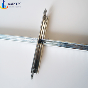 Sistema de Rejilla para Techo Falso de Acero Galvanizado T24 Moderno e Ignífugo, Accesorios de Alta Resistencia, Rejilla en T Saintec - Product Image 2
