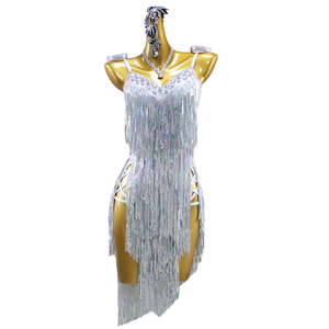 Vestido de Competição de Dança de Salão Feminino, Vestido Profissional de Dança Latina, Fantasia para Apresentação no Palco - Product Image 4
