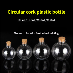 <span class=keywords><strong>Boule</strong></span> d'ampoule Bouteille en <span class=keywords><strong>plastique</strong></span> transparente avec bouchons en liège pour les décorations de Noël Utilisation suspendue pour les sodas et les boissons énergisantes - Product Image 5