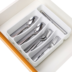 Organizador de Cubiertos y Utensilios de Cocina con 5 Compartimentos, Bandeja para Cubiertos, Organizador de Cajones para Cucharas, Tenedores y Cuchillos, Venta al por Mayor - Product Image 2