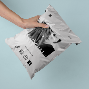 Sac d'expédition en poly rose imprimé personnalisé biodégradable et recyclable pour les vêtements et le chocolat en plastique - Product Image 2