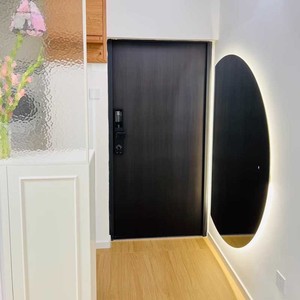 Specchio LED Intelligente Semicircolare a Figura Intera, Specchio da Parete Adesivo, Grande Specchio Senza Cornice - Product Image 6