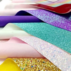 Feuilles de similicuir PU brillant à paillettes épaisses de qualité supérieure pour chaussures, sacs, nœuds et artisanat - Product Image 1