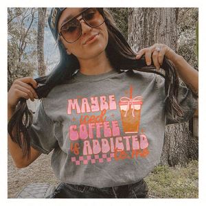 Custom Coffee Sticker Transferable Film Heat Transfer Clothing Plastisol DTF Transfer Designs Ready to Press for T Shirt - Product Image 1