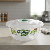 Groothandel Eco-vriendelijke Op Maat Gemaakte Kleur Gemengde Mengkommen PP Plastic Saladeschalen Deksels 4500ml Capaciteit Modern Op Voorraad Merk DYNASTY