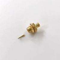 Connecteur coaxial RF étanche à prise mâle SMP pour câble d'antenne de 0,086 po, à montage sur panneau avec butée limitée