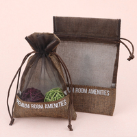 Sac promotionnel en toile de jute avec cordon de serrage et poignée en corde pour graines, grains de café, sac cadeau en lin avec logo personnalisé, vente en gros