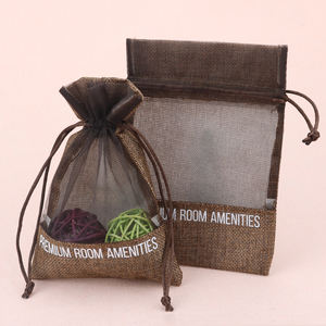 Sac promotionnel en toile <span class=keywords><strong>de</strong></span> jute avec cordon <span class=keywords><strong>de</strong></span> serrage et poignée en corde pour <span class=keywords><strong>graines</strong></span>, grains <span class=keywords><strong>de</strong></span> café, sac cadeau en <span class=keywords><strong>lin</strong></span> avec logo personnalisé, vente en gros - Product Image 2