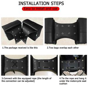 Paire de sacoches de selle de <span class=keywords><strong>moto</strong></span> Sac de rangement latéral pour outils et bagages Sacoches noires imperméables universelles pour Honda/<span class=keywords><strong>Yamaha</strong></span>/Suzuki - Product Image 2
