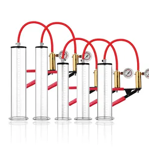 Male Enhancement Advanced Penis Vacuum Pump for Men with Brass Pistol Grip, Gauge, Nterchange Compatible, Acrylic Cylinder