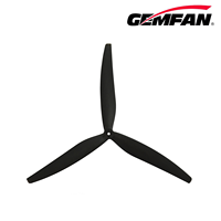 Hélices Gemfan 1507 FPV à 3 pales en fibre de verre et nylon noir, 1 paire, hélices de remplacement pour drone de course RC