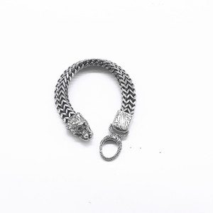 Yunnique-pulsera con cadena con cabeza de leopardo, joyería de moda unisex de plata tibetana, diseño geométrico, patrón animal, GZY-B0640 - Product Image 3