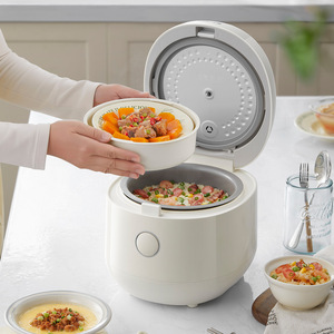Little Bear Smart Rice Cooker 3L Micro Pressure Cooking <b>Drum</b> Shape Beige Electric <b>Plastic</b> Housing - Product Image 3
