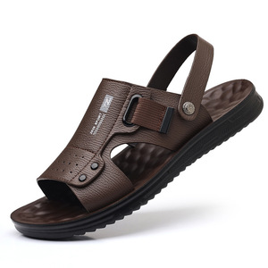 Sandalias de Verano para Hombre, Punta Abierta, Forro de PU, Suela de Goma, Entresuela de EVA, Calzado Casual para Playa y Exteriores - Product Image 5