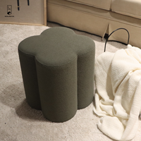 Pouf personnalisé en forme de fleur Mobilier de chambre à coucher pour la maison Dressing Makeup Pouf Repose-pieds Tabouret de canapé