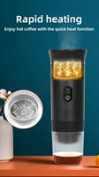 Machine à café expresso portable électrique en plastique vert forêt, entièrement automatique, 20 bars, rechargeable par USB-C, double capsule, pour le camping