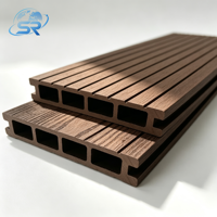 Planche de terrasse WPC 140x25mm, grain de bois embossé 3D, revêtement de sol composite extérieur pour patio, terrasse, jardin