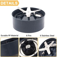 Pièces de rechange de lame de mélangeur d'extracteur de presse-agrumes d'approvisionnement d'usine pour NutriBullets 600w / 900w Pro NB-101s