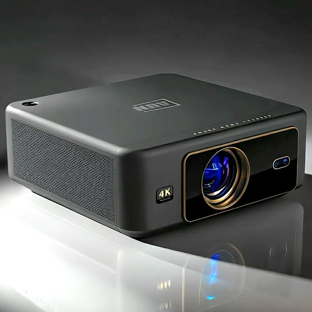 Portable Android 12 2.4G/5G WiFi 1080p 4K Support 1400 Lumens Auto Keystone Short Throw Built-In Speakers 3D Ready Projector