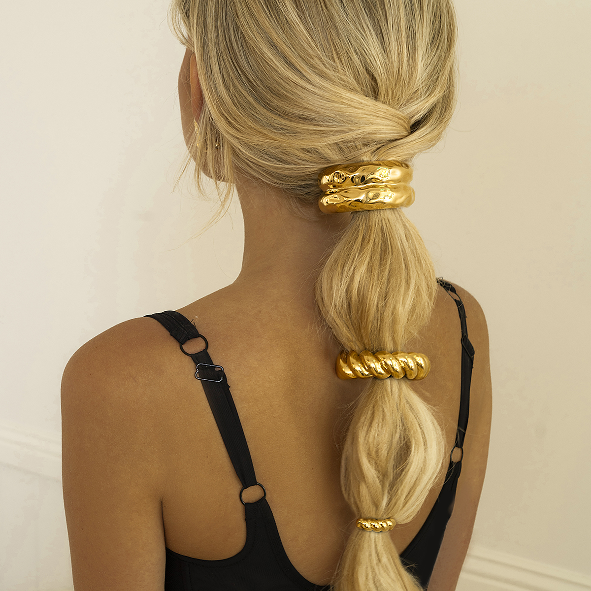 【JURATE LA/ユラティー】 GOLDPLATE HAIR TIE JURATE LA/ユラティー】 GOLDPLATE HAIR TIE（ヘアアクセサリー