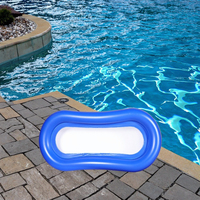 Chaise longue portative de piscine de rangée de flotteur gonflable en PVC de partie de l'eau d'été décontracté avec le lit arrière confortable