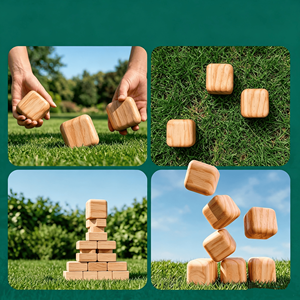 Gioco da Lancio per Esterni per Bambini e Adulti, Boccia/Boule Was Yesterday (Gioco di Abilità con 9 Robusti Cubi in Legno) - Product Image 5