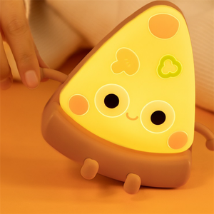 Luz <span class=keywords><strong>de</strong></span> noche <span class=keywords><strong>de</strong></span> silicona al por mayor <span class=keywords><strong>de</strong></span> fábrica para niños Cute Cartoon Led Mini <span class=keywords><strong>Pizza</strong></span> Night Light Adorno <span class=keywords><strong>de</strong></span> Navidad Noel - Product Image 2
