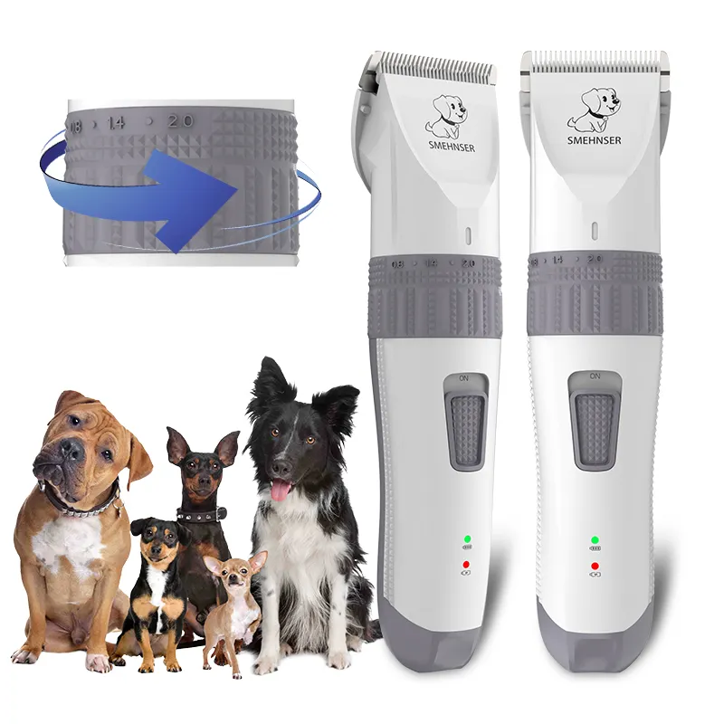 D6 Vendas personalizadas de fábrica Kit de máquina de cortar cabelo para cães de estimação Máquina de cortar cabelo para cães eletrônica profissional sem fio