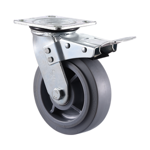 VIMA Smooth Industrial 6 Inch Swivel Caster Wheel TPR PP Castor for <b>Trolleys</b> Transportation Heavy Duty 260kg Load Capacity - Product Image 1